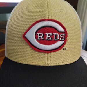 cincinnati reds montgomery inn mesh truckers hat baseball